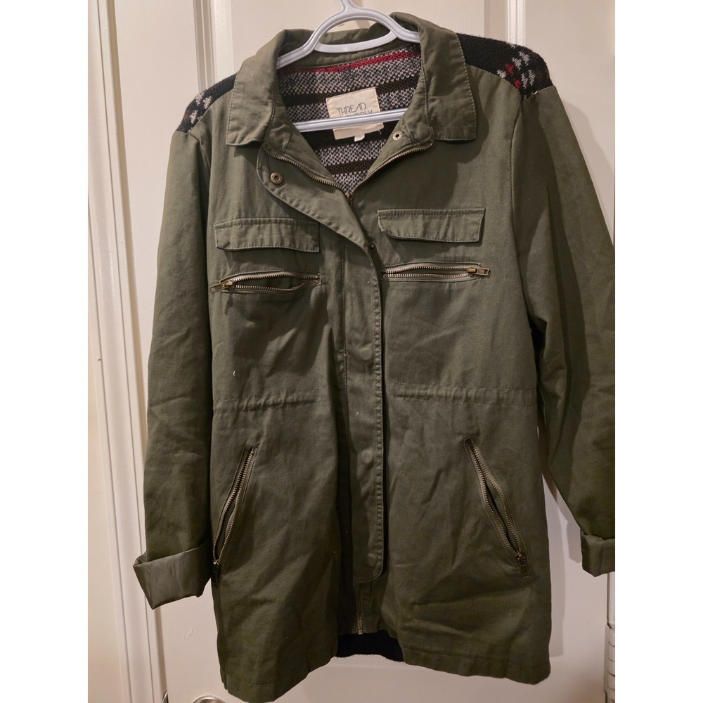 Thread & Supply  Women' s  Utility Aztec Boho Festival Western Jacket SZ M‎